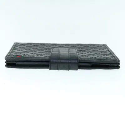 Pre-owned Gucci Ssima Black Canvas Wallet  ()