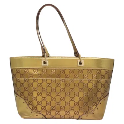 Pre-owned Gucci Ssima Gold Leather Tote Bag ()