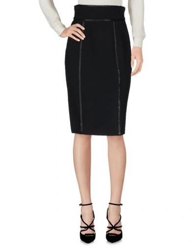 Burberry Knee Length Skirt In Black