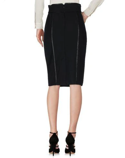 Shop Burberry Knee Length Skirt In Black