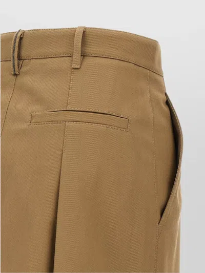 Brunello Cucinelli Pleated Skirt Featuring Side And Back Pockets In Animal Print