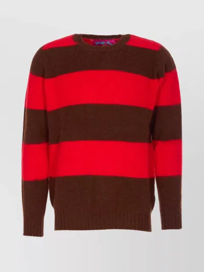 Howlin' Striped Crewneck Sweater Long Sleeves In Multi