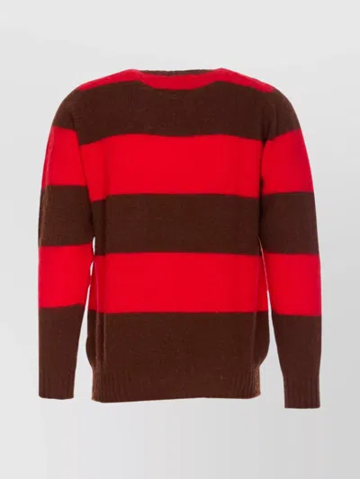 Howlin' Striped Crewneck Sweater Long Sleeves In Multi