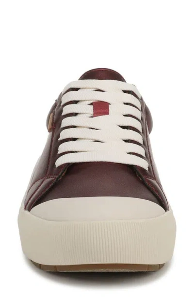 Dr. Scholl's Women's Time Off Lace Up Platform Sneakers In Burgundy