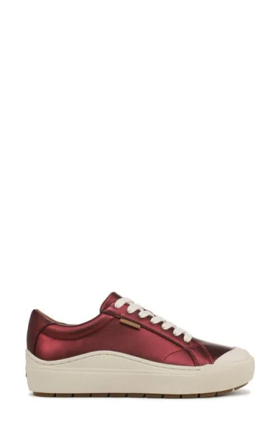 Dr. Scholl's Women's Time Off Lace Up Platform Sneakers In Burgundy