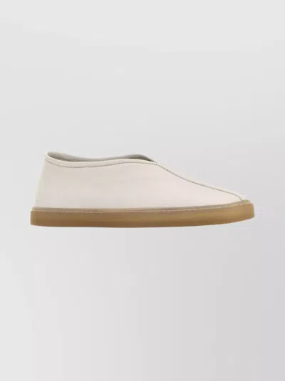 Lemaire Linoleum Piped Sneakers In White
