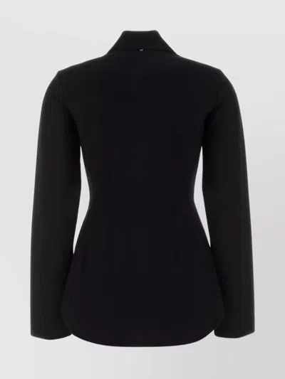 Sportmax Cardigan With Collared Design And Long Sleeves In Black
