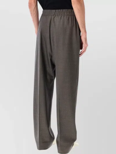 Fear Of God Heather Chevron Wool Drawstring Pants In Gray