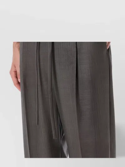 Fear Of God Heather Chevron Wool Drawstring Pants In Gray