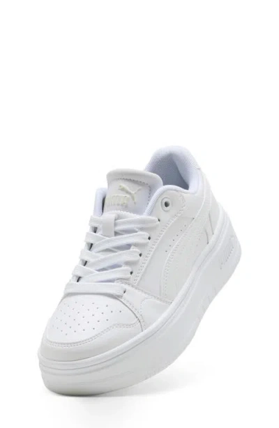 Puma Kids' Rebound Femme Low Top Sneaker In White