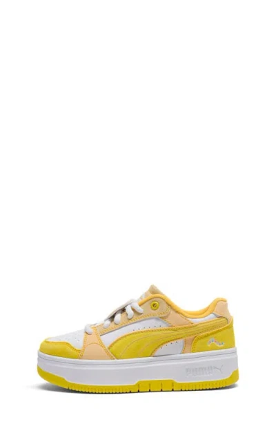 Puma Kids' Rebound Femme Low Top Sneaker In Yellow