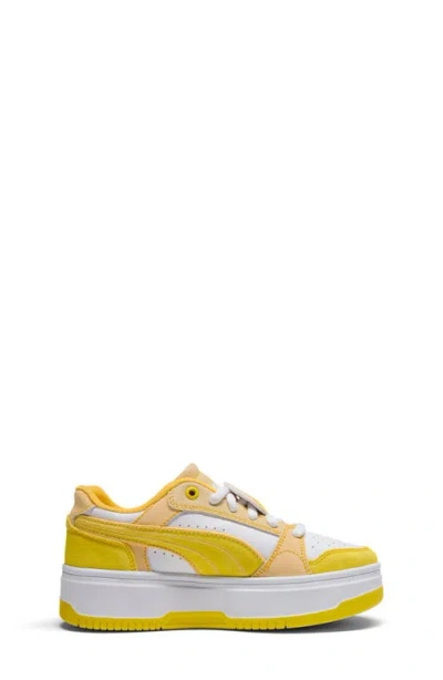 Puma Kids' Rebound Femme Low Top Sneaker In Yellow