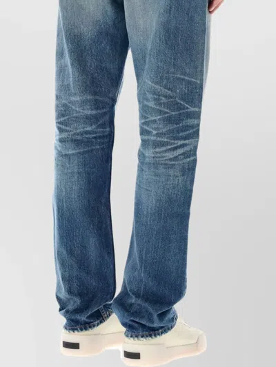 Fear Of God Relaxed Straight Leg Denim Trousers In Blue