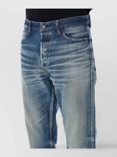 Fear Of God Relaxed Straight Leg Denim Trousers In Blue