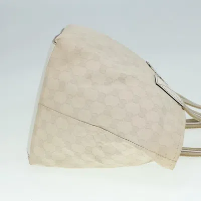 Pre-owned Gucci Sherry White Canvas Tote Bag ()