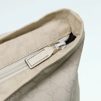 Pre-owned Gucci Sherry White Canvas Tote Bag ()