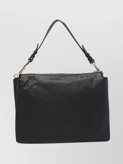 My Best Bag Firenze Leather Shoulder Bag Adaptable Strap In Black