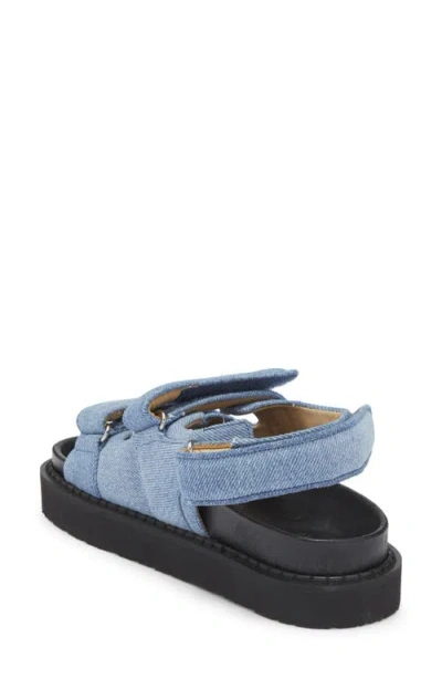 Isabel Marant Touch-strap Denim Slingback Sandals In Blue