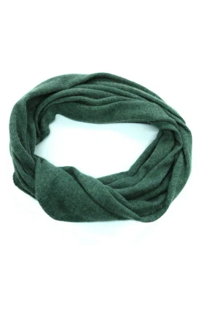 Portolano Plain Loop Scarf In Green