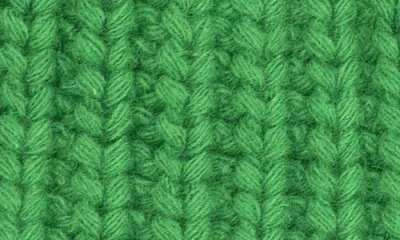 Portolano Chunky Wool Blend Beanie With Faux Fur Pompom In Green