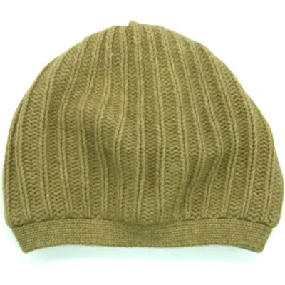 Portolano Rickrack Stitch Wool Blend Beanie In Green
