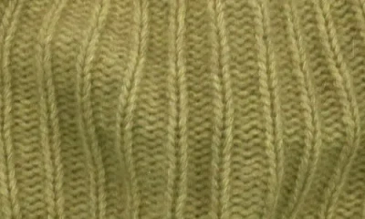 Portolano Rickrack Stitch Wool Blend Beanie In Green