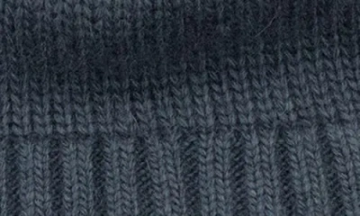 Portolano Beanie Hat With Leather Buttons In Blue