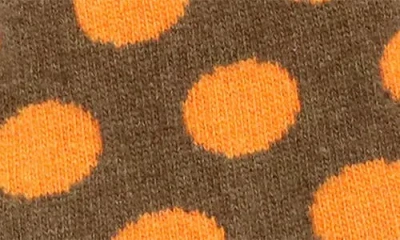 Portolano Two In One Gloves And Armwarmer In Polka Dots In Brown