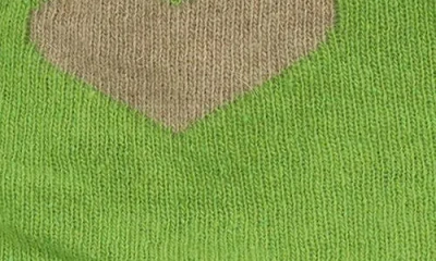 Portolano Heart Wool Blend Beanie In Green