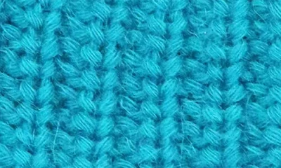 Portolano Chunky Wool Blend Beanie With Faux Fur Pompom In Blue