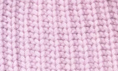Portolano Chunky Wool Blend Beanie With Faux Fur Pompom In Pink