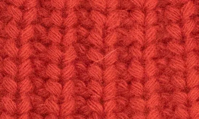 Portolano Chunky Wool Blend Beanie With Faux Fur Pompom In Red