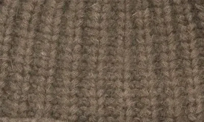 Portolano Chunky Wool Blend Beanie With Faux Fur Pompom In Neutral