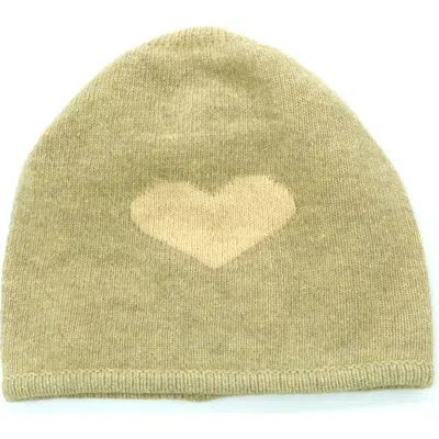 Portolano Heart Wool Blend Beanie In Green