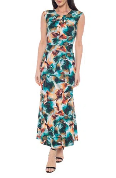 Marina 269276 Floral Printed Maxi Dress In Multi