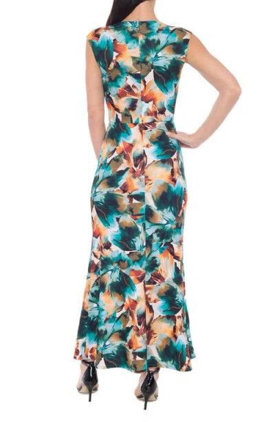 Marina 269276 Floral Printed Maxi Dress In Multi
