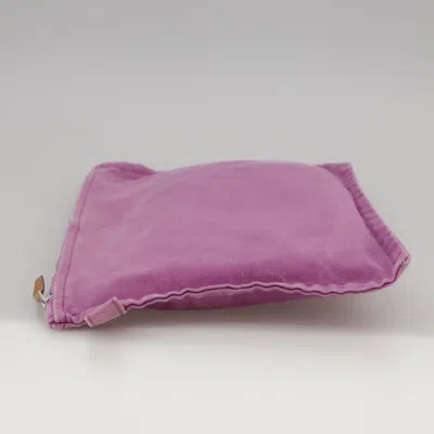Pre-owned Hermes Hermès Bora Bora Purple Canvas Clutch Bag ()