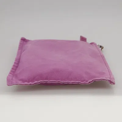 Pre-owned Hermes Hermès Bora Bora Purple Canvas Clutch Bag ()