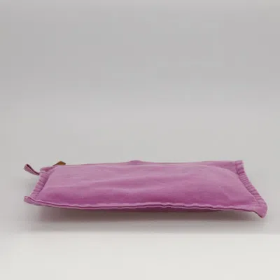 Pre-owned Hermes Hermès Bora Bora Purple Canvas Clutch Bag ()