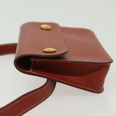 Pre-owned Hermes Hermès Floride Brown,gold Leather Clutch Bag ()