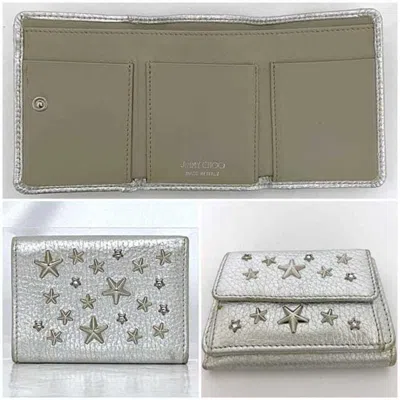 Pre-owned Jimmy Choo Silver Leather Wallet (tri-fold) ()