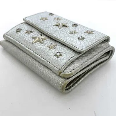 Pre-owned Jimmy Choo Silver Leather Wallet (tri-fold) ()