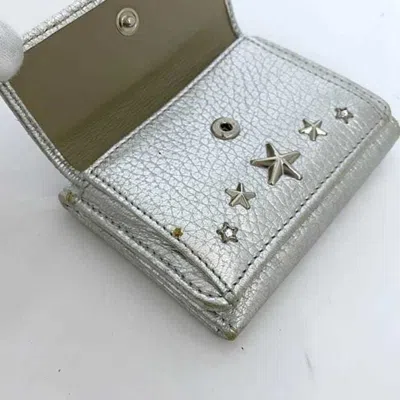 Pre-owned Jimmy Choo Silver Leather Wallet (tri-fold) ()