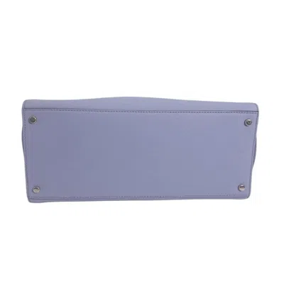 Pre-owned Kate Spade Blue Ivory Faux Leather Handbag Shoulder Bag ()