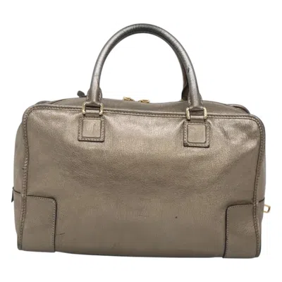 Pre-owned Loewe Amazona Gold Leather Travel Bag ()