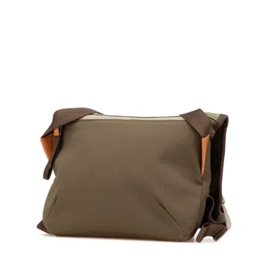 Pre-owned Loewe Green Khaki Canvas Leather Shoulder Bag ()