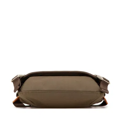 Pre-owned Loewe Green Khaki Canvas Leather Shoulder Bag ()