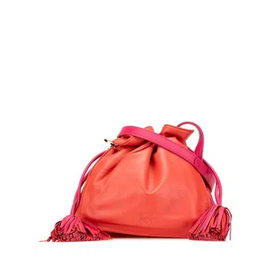 Pre-owned Loewe Pink Red Color Leather Shoulder Bag ()