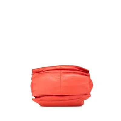 Pre-owned Loewe Pink Red Color Leather Shoulder Bag ()