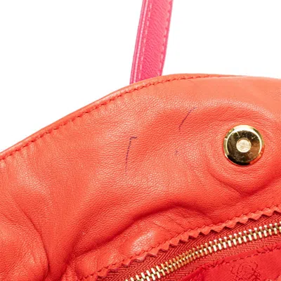 Pre-owned Loewe Pink Red Color Leather Shoulder Bag ()